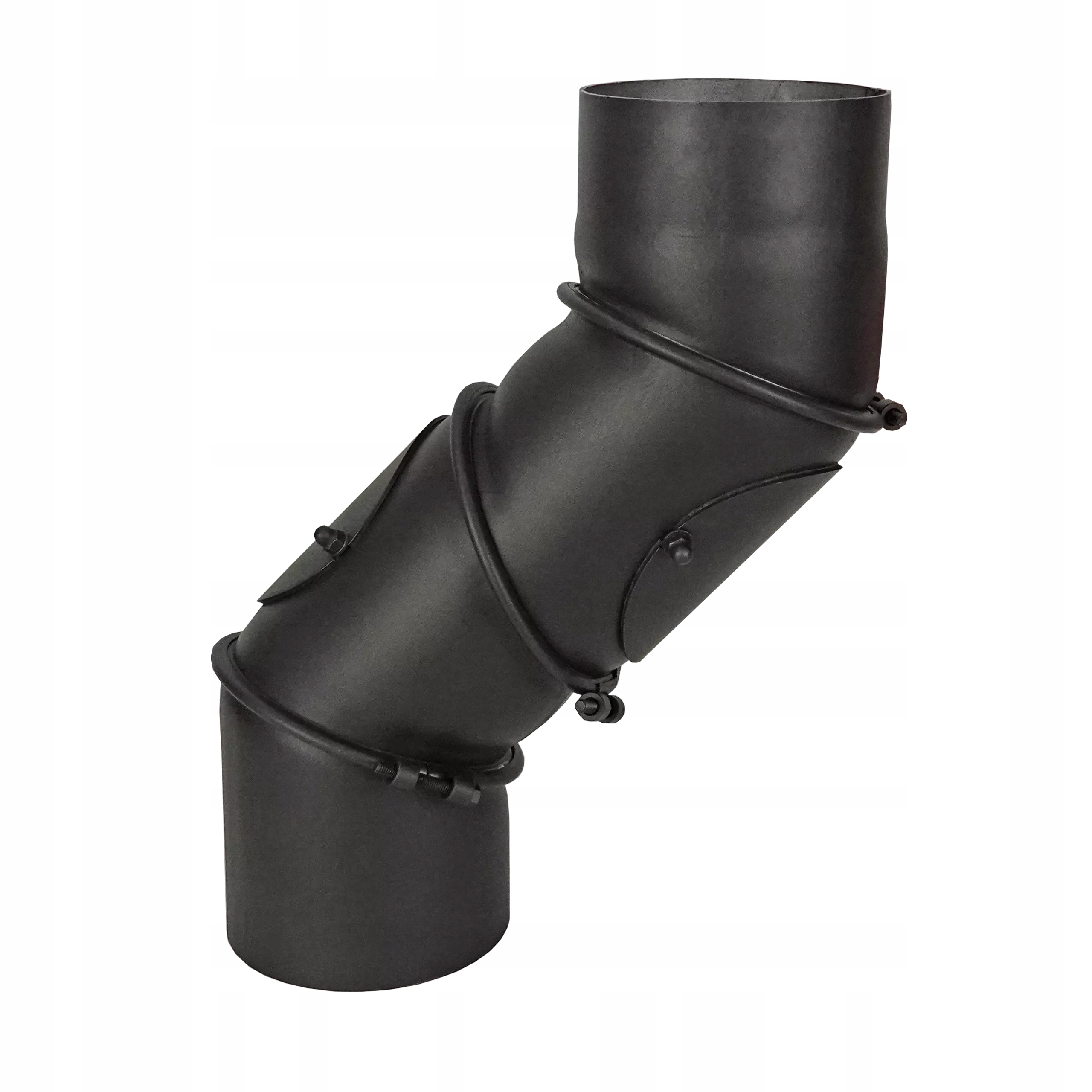 Komínové koleno Stahl System 180 mm čierne